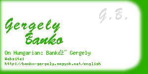 gergely banko business card