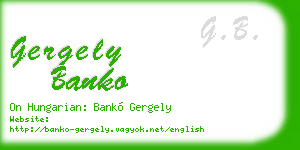 gergely banko business card